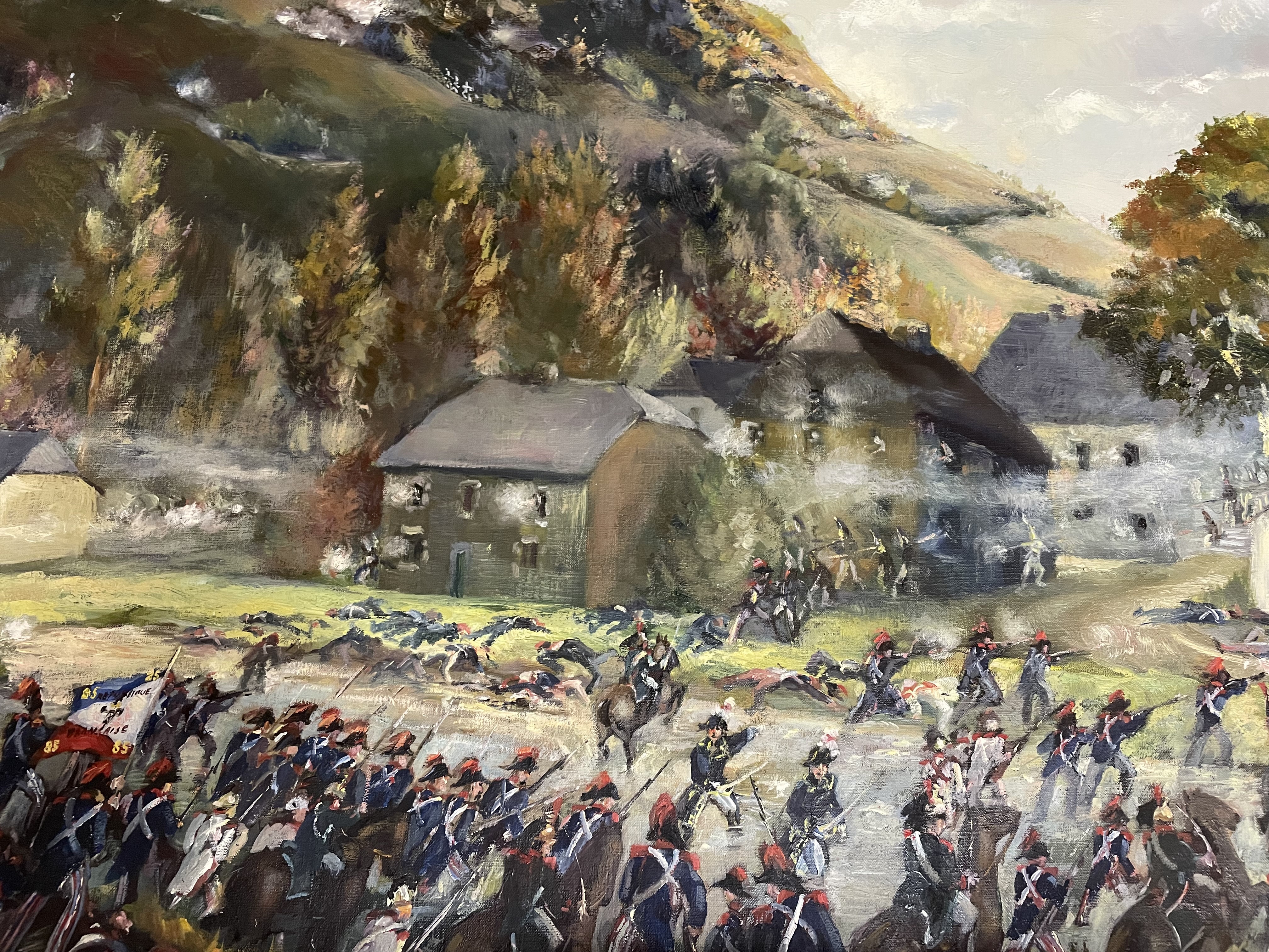 Lucien Hock, "Triptyque de la bataille contre les autrichiens - 1794", 1937, Inv. 20033 - Copyright Musée du Pays d'Ourthe-Amblève