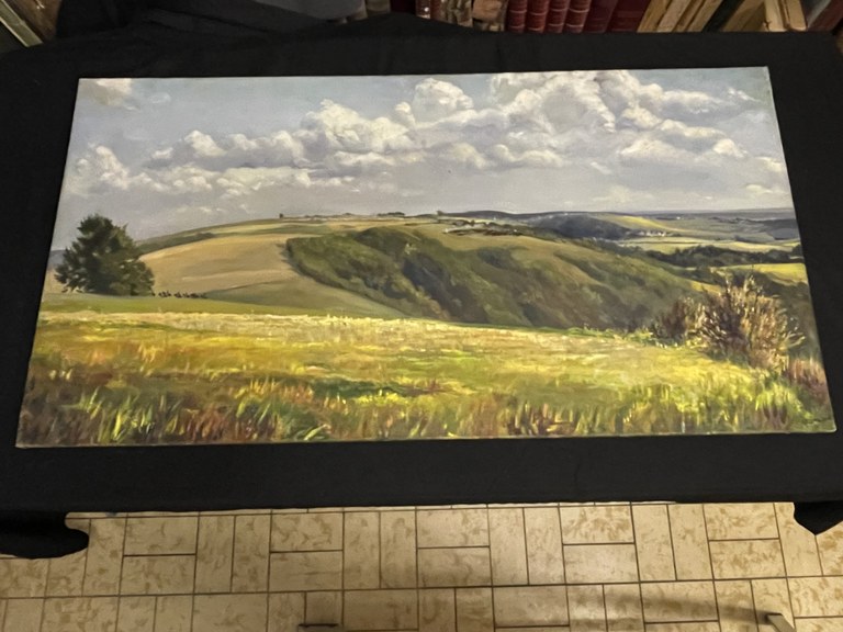 Lucien Hock, "Triptyque de la bataille contre les Autrichiens - 1794", 1937, Inv. 20033 - Copyright Musée du Pays d'Ourthe-Amblève