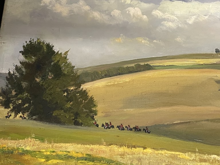 Lucien Hock, "Triptyque de la bataille contre les Autrichiens - 1794", 1937, Inv. 20033, Copyright Musée du Pays d'Orthe-Amblève