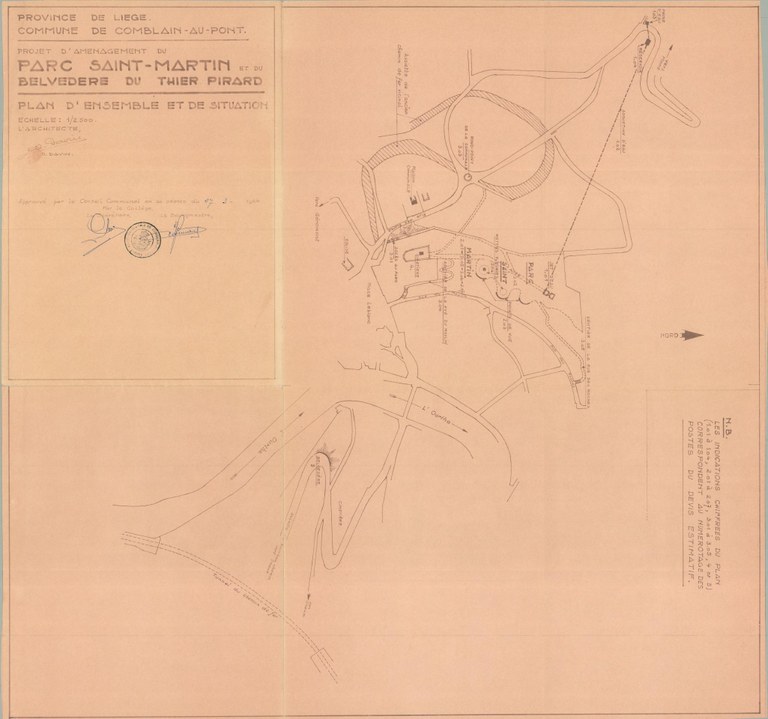Plan d'aménagement du parc 1964